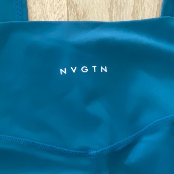 NVGTN Signature 2.0 High Waist Back Seam Deep Teal Sleek Legging Size S. - Picture 10 of 11